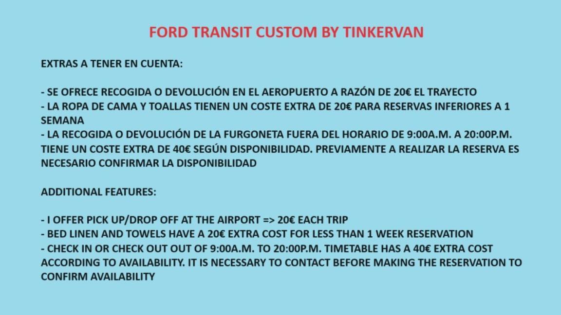 Ford Transit Custom Camper 호텔 팔마데마요르카 외부 사진
